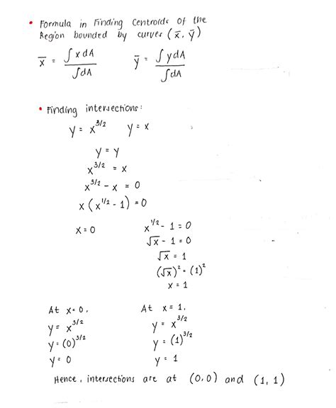 Solved Find The Centroid Of The Region Bounded By The Given Curves Y Course Hero