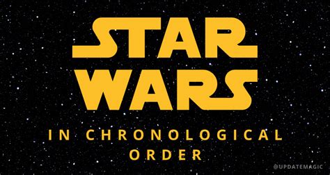 Star Wars In Chronological Order Inc Series