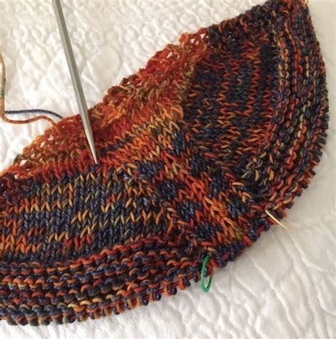 Knitting The Moon Sisters Shawl Pattern In Orange New England S