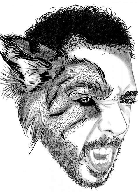 Wolf Poster, Wolf Face, Trippy Painting, Wolf Drawing, Face Sketch, Half Man, Animal Posters ...