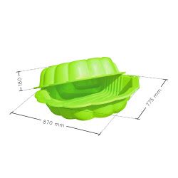 Bac Sable Coquillage En Plastique Vert Soulet