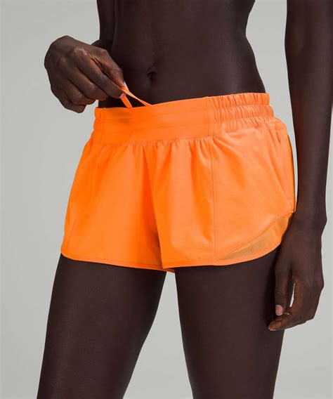 Lululemon Hotty Hot Low Rise Lined Short Orange Soda Lulu Fanatics