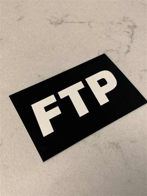 Fuck The Population Ftp Logo Sticker Black Grailed