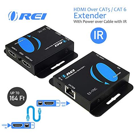 Orei Hdmi Over Ethernet Extender Over Cat Cat Cat With Ir Upto