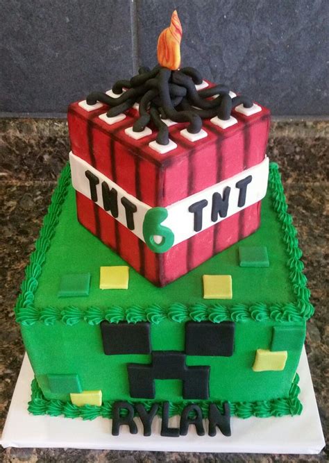 Minecraft Creeper Tnt Birthday Cake Artofit