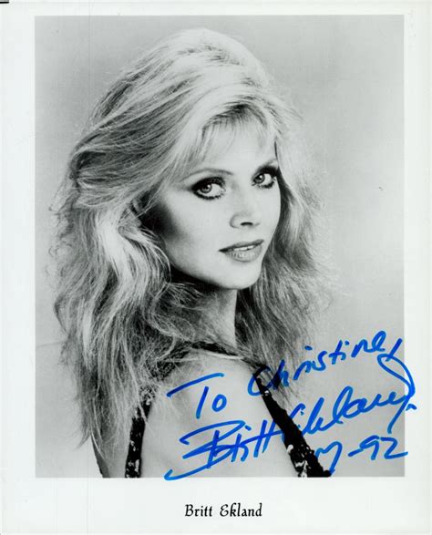 At Auction Britt Ekland Signed X Inch Black And White Photo