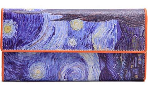 Borgasets Trifold Printed Leather Wallet Van Gogh Vase With Gladioli