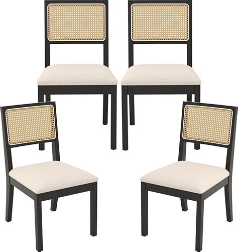 Westice Rattan Dining Chairs Set Of 4 Farmhouse Natural