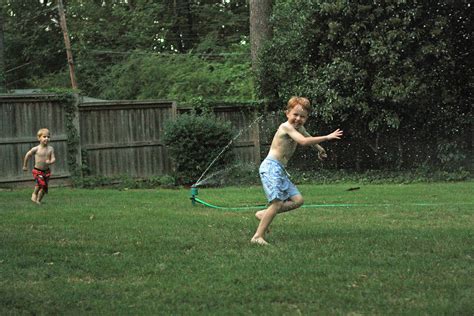 Morning Glories: sizzling summer = sprinklers!!