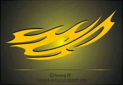 Wide Flames Car Stickers | Sticker Decals