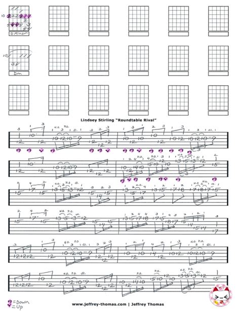 Lindsey Stirling Roundtable Rival Free Guitar Tab by Jeffrey Thomas