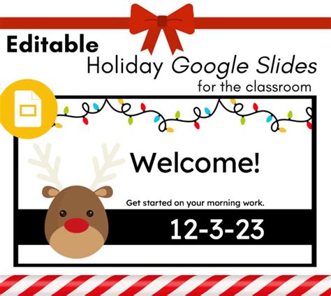 Editable Holiday/christmas Google Slides for the Classroom Holiday ...