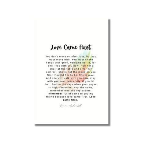 Love Came First Colour Donna Ashworth Poem Greeting Card Naomi