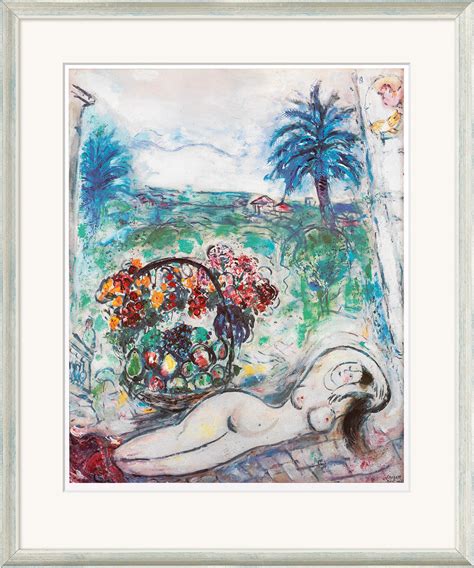 Buy Picture Nude With Flower Basket Framed By Marc Chagall Ars Mundi
