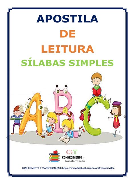 Apostila Sílabas Simples Pdf Grátis - Apostila de Leitura: Sílabas Simples | PDF