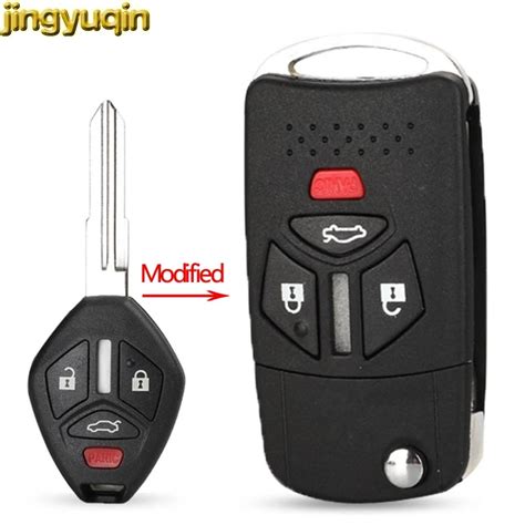 Jingyuqin Modified Remote Flip Car Key Shell Fit For Mitsubishi Galant