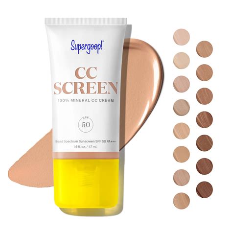 Supergoop CC Screen SPF 50 PA CC Cream 100 Mineral Color