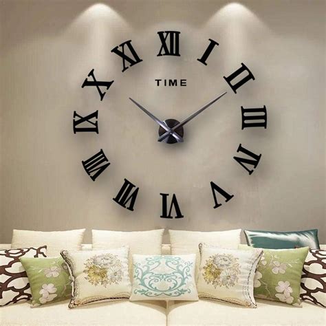 Reloj De Pared D Sin Marco Con Superficie De Espejo Reloj Decorativo