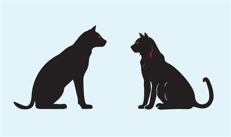 Ensemble D Illustrations De Stock De Logos De Chiens Et De Chats Et