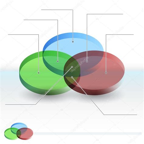 Secciones de diagrama Venn 3D vector gráfico vectorial cteconsulting