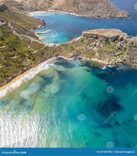 Aerial View Of Paradise Bay From Drone Malta Stock Photo Image Of