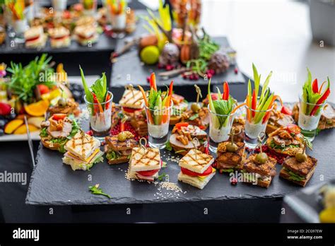 Catering Service For Guests Luxury Food Stock Photo Alamy