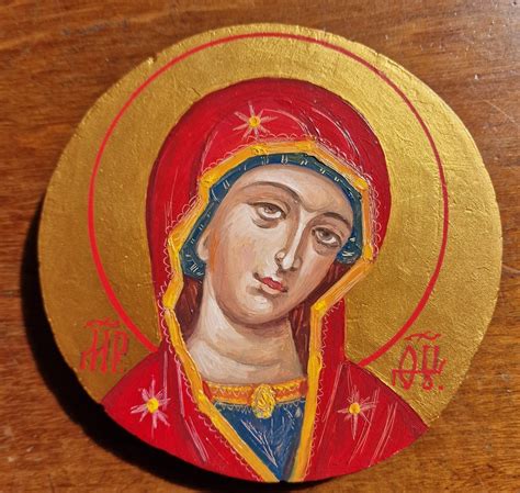 Mary Mother of Jesus Icon Painting on Wood - Etsy