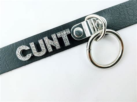 Cunt Abdl Rhinestone Mature Bdsm Collar Fetish Kinky Ddlg Etsy