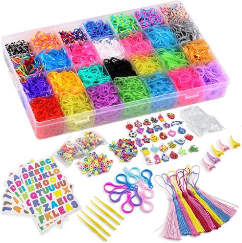 10 000pc Quality Rainbow Rubber Bands Refill Set By Daskid Includes