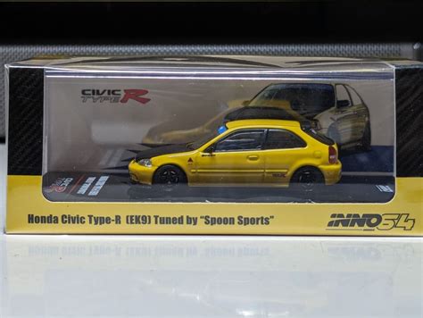 Inno64 Honda Civic Type R Ek9 1 64 Yellow Tuned By Spoon Sports Hobbies And Toys Toys And Games On