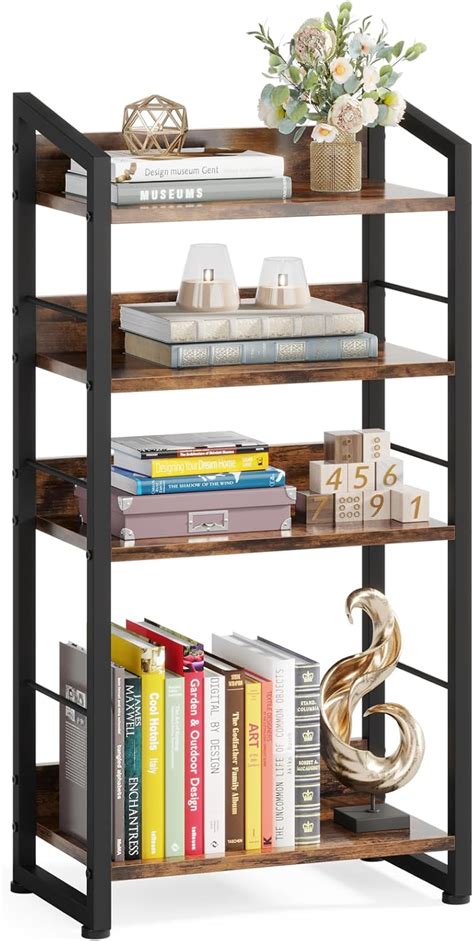 Amazon Hosfais Book Shelf Small Bookshelf Tier Wood Bookcase