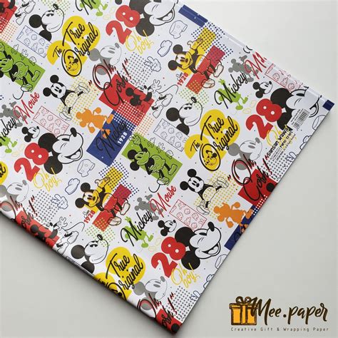 Jual Kertas Kado Sansan Wawa Motif Mickey Mouse Paint Bungkus