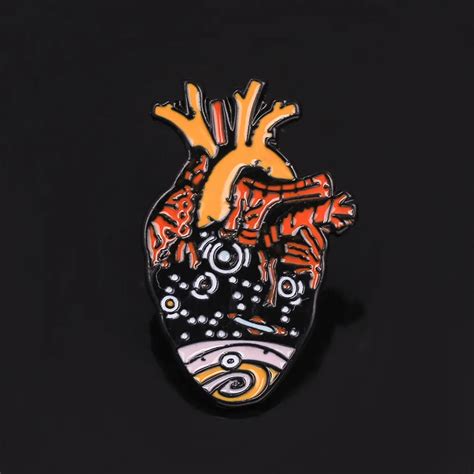 Brooches Pins Anatomical Heart Cartoon Anatomy Brooch Creativity Ocean