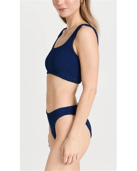 Hunza G Coverage Xandra Bikini Set In Blue Lyst