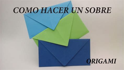 Como Hacer SOBRES Para Cartas Sin Pegamento Origami YouTube