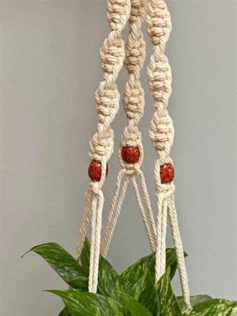 Macrame Rope Plant Hanger Hanging Planter Made In Uk Etsy Uk