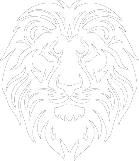 lion outline silhouette 38490940 Vector Art at Vecteezy