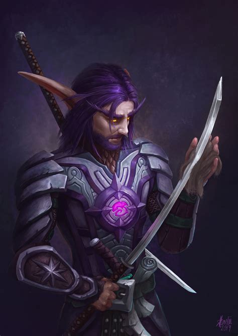 Artstation Vaelres Night Elf Warrior Zaelii Art Elf Warrior