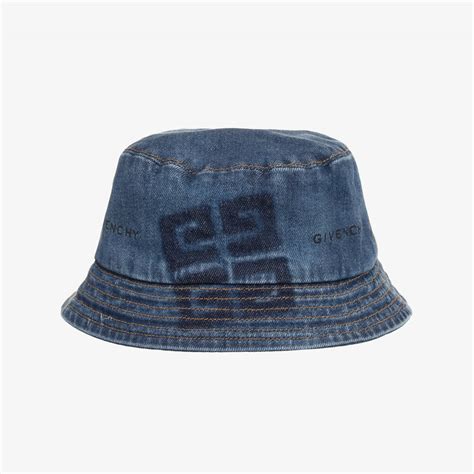 Givenchy Blue 4g Denim Bucket Hat Childrensalon