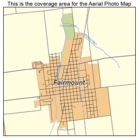 Aerial Photography Map of Fairmount, IN Indiana