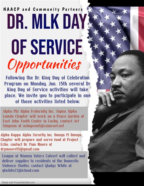 Dr Martin Luther King Day Of Service 2024 Calvert