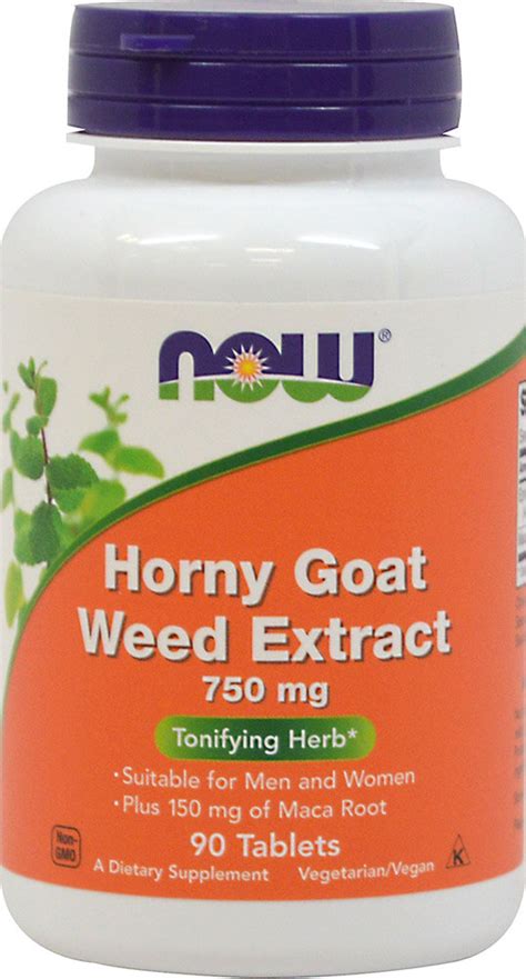 NOW Foods Horny Goat Weed 750 Mg 90 Tablets Puritan S Pride