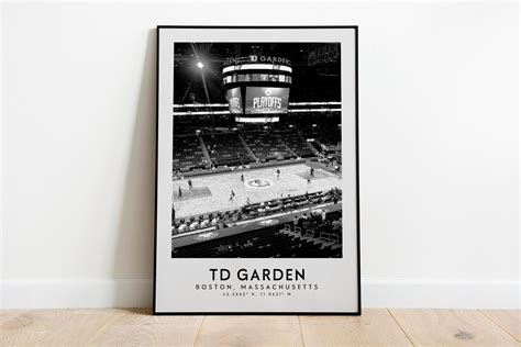 Td Garden Poster Boston Celtics Stadium Print Td Garden Etsy