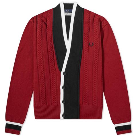 Fred Perry X Casely Hayford Cable Knit Cardigan Fred Perry Authentic