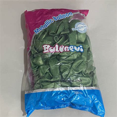 Купить Воздушные шарики 100 шт 12" Balonevi зеленный металлик, цена 305 ...