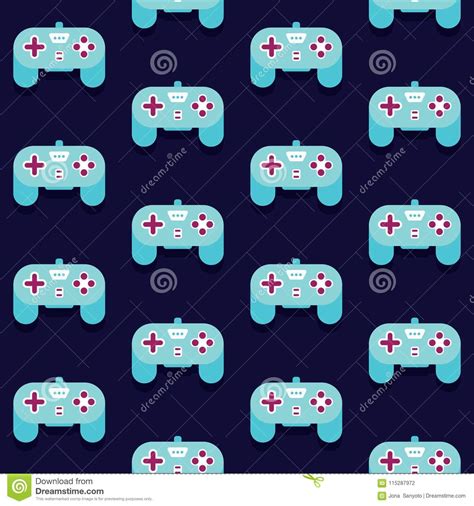 Seamless Gamepad Pattern Vector Stock Vector Illustration Of Modern