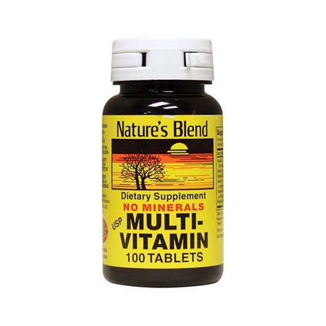 Nature S Blend Multivitamin No Minerals 100 Tabs