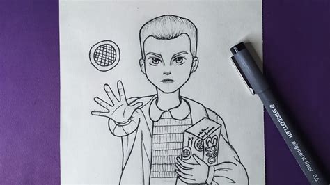 How To Draw Eleven 011 Stranger Things Step By Step Youtube