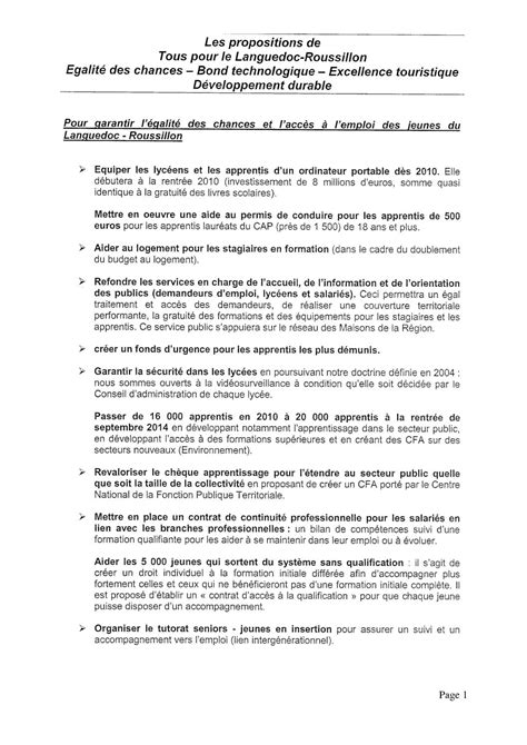 Calam O Les Propositions De La Liste Tous Pour Le Languedoc