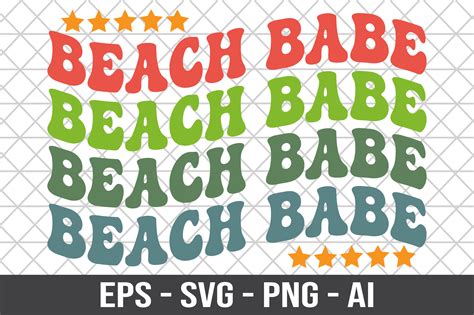 Beach Babe Summer Retro Svg Graphic By Craftking Creative Fabrica